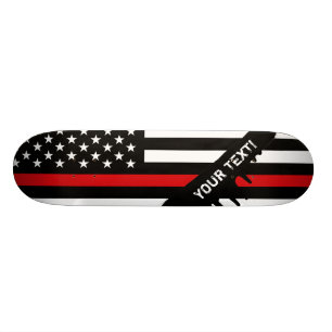 Patriotische Feuerwehrmann-Art-amerikanische Skateboard