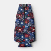 Patriotische Feuerwerk-Feier Flaschenkühler (Rückseite)