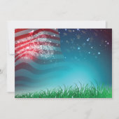 Patriotische Feuerwerke 4. von Juli-Party Einladung (Rückseite)