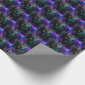 Patriotische Feuerwerke deckten Verpackung Julis Geschenkpapier (Ecke)