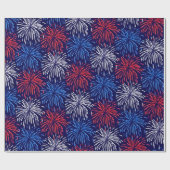 Patriotische Feuerwerke Geschenkpapier (Flach)