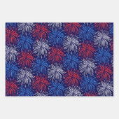 Patriotische Feuerwerke Geschenkpapier Set (Vorderseite)