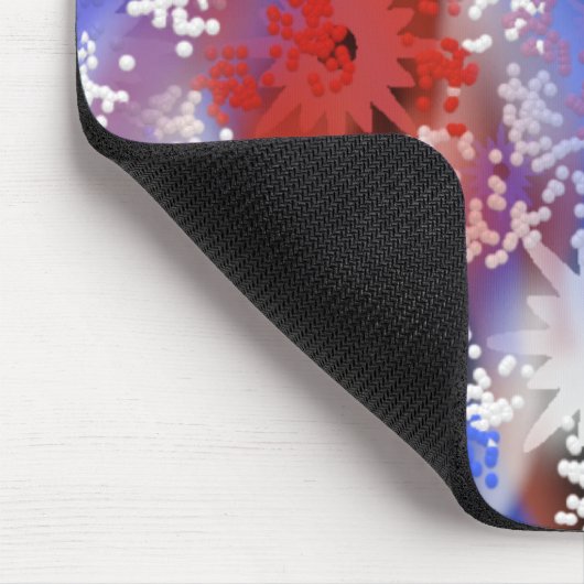Patriotische Feuerwerke Mousepad (Ecke)