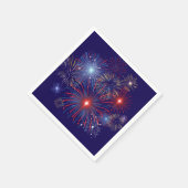 Patriotische Feuerwerke Serviette (Ecke)