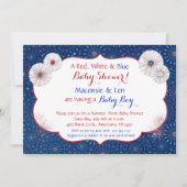 Patriotische Feuerwerks-Babyparty-Einladungen Einladung (Vorderseite)