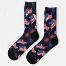 Patriotische Feuerwerksocken