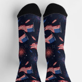 Patriotische Feuerwerksocken Socken (Oben)
