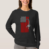 Patriotische Fischerei mit amerikanischer Flagge T-Shirt (Vorderseite)