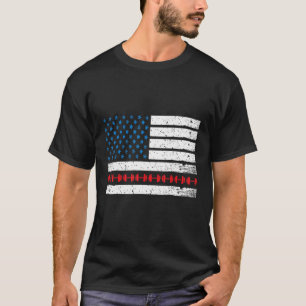 Patriotische Fitness Trainer Usa American Flag Bod T-Shirt