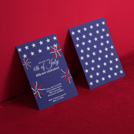 Patriotische flache Grafik zum 4. Juli Einladung