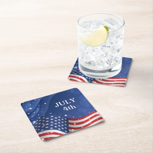 Patriotische Flag Papier trinken Untersetzer (Vor Ort)