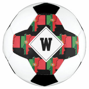 Patriotische FLAG PORTUGAL Monogramm Fußball