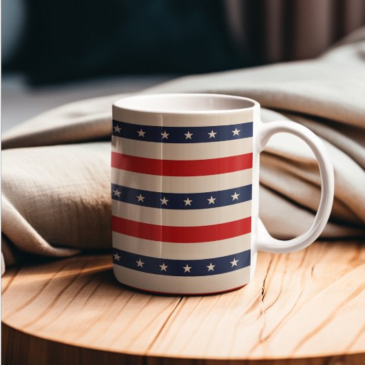 Patriotische Flag-Stilstreifen Kaffeetasse