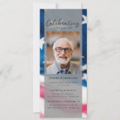 Patriotische Flag Vet Foto Beerdigung Digitale Evi Einladung (Vorderseite)