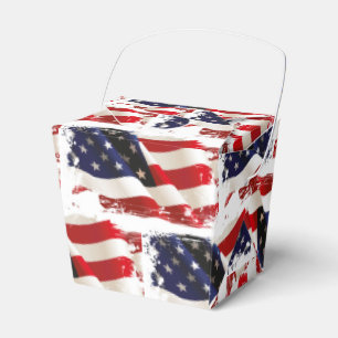 Patriotische Flagge 4. Juli Gastgeschenk Geschenkschachtel