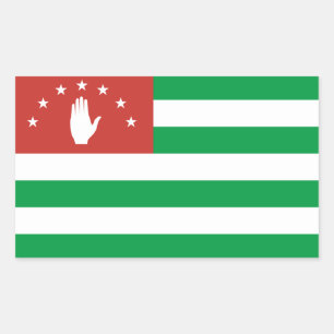 Patriotische Flagge Abchasiens Rechteckiger Aufkleber