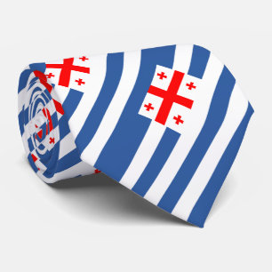 Patriotische Flagge Adschariens Krawatte