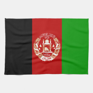 Patriotische Flagge Afghanistans Küchentuch
