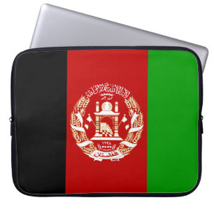 Patriotische Flagge Afghanistans Laptopschutzhülle