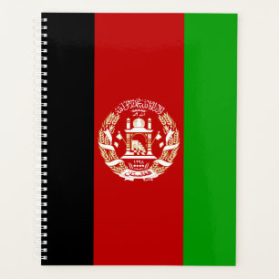 Patriotische Flagge Afghanistans Planer