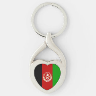 Patriotische Flagge Afghanistans Schlüsselanhänger