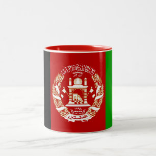 Patriotische Flagge Afghanistans Zweifarbige Tasse