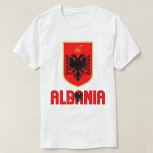 Patriotische Flagge Albaniens T-Shirt