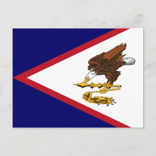 Patriotische Flagge Amerikanisch-Samoas Postkarte