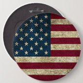 Patriotische Flagge Amerikas Button (Vorne & Hinten)