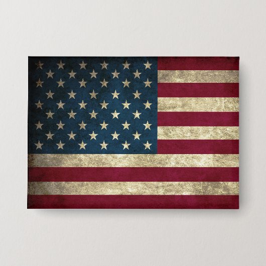 Patriotische Flagge Amerikas Button (Vorderseite)