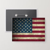 Patriotische Flagge Amerikas Button (Vorderseite/Rückseite)