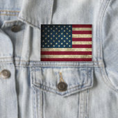 Patriotische Flagge Amerikas Button (Insitu)