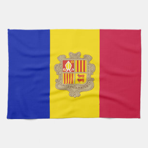 Patriotische Flagge Andorras Handtuch