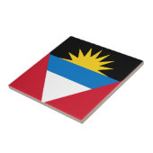 Patriotische Flagge Antigua und Barbuda Fliese (Seite)