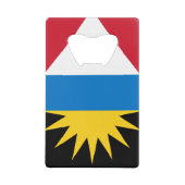 Patriotische Flagge Antigua und Barbuda Geldbeutel Flaschenöffner (Vorderseite)