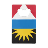 Patriotische Flagge Antigua und Barbuda Geldbeutel Flaschenöffner (Rückseite)