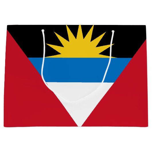 Patriotische Flagge Antigua und Barbuda Große Geschenktüte (Vorderseite)
