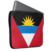 Patriotische Flagge Antigua und Barbuda Laptopschutzhülle (Vorne Rechts)