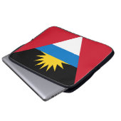 Patriotische Flagge Antigua und Barbuda Laptopschutzhülle (Vorne Knopf)
