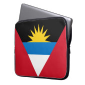 Patriotische Flagge Antigua und Barbuda Laptopschutzhülle (Vorderseite Links)