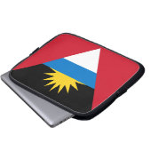 Patriotische Flagge Antigua und Barbuda Laptopschutzhülle (Vorne Knopf)