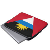 Patriotische Flagge Antigua und Barbuda Laptopschutzhülle (Vorne Knopf)