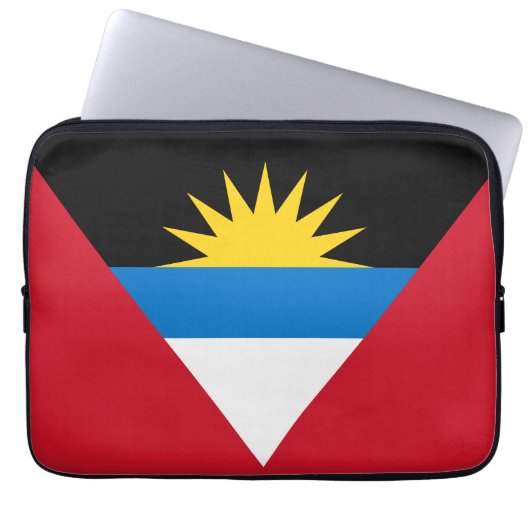 Patriotische Flagge Antigua und Barbuda Laptopschutzhülle (Vorderseite)