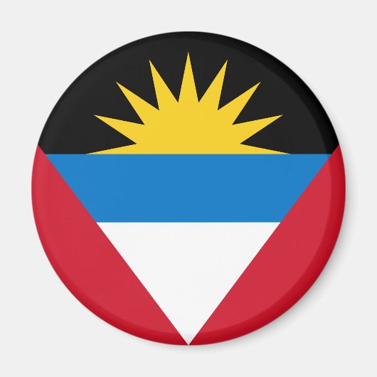 Patriotische Flagge Antigua und Barbuda Magnet (Vorne)