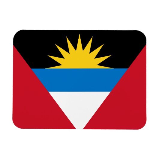 Patriotische Flagge Antigua und Barbuda Magnet (Horizontal)