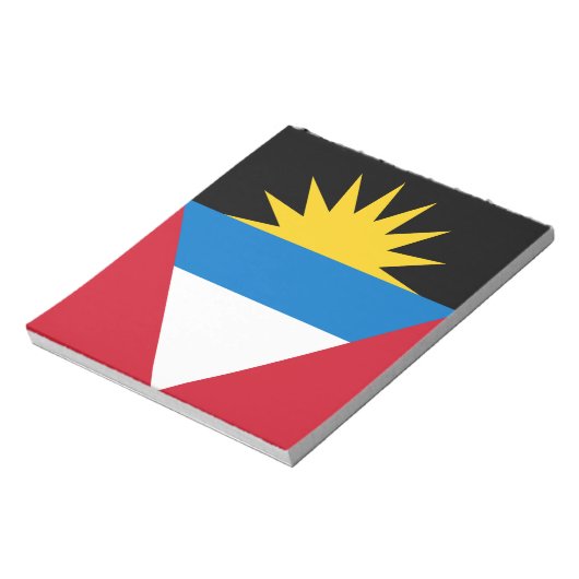 Patriotische Flagge Antigua und Barbuda Notizblock (Rotiert)