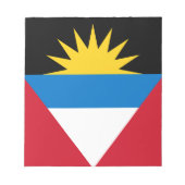 Patriotische Flagge Antigua und Barbuda Notizblock (Vorderseite)