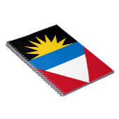 Patriotische Flagge Antigua und Barbuda Notizblock (Rechte Seite)