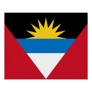 Patriotische Flagge Antigua und Barbuda Poster
