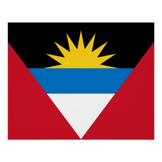 Patriotische Flagge Antigua und Barbuda Poster (Vorderseite)